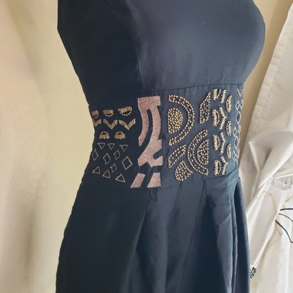 Nicole Miller - Beaded Bubbled Silk Dress - Sz 4 - Picture 2 of 4